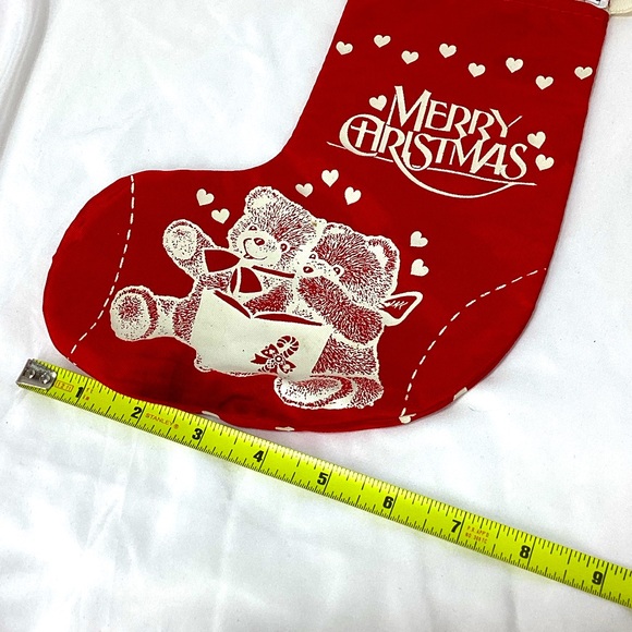 Vintage Horizon Designs Christmas Stocking 80’s Pouch With Zipper Holiday Bears - Picture 9 of 9